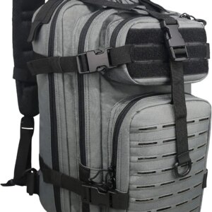 Stocked Trauma & Bleeding First Aid Medical Backpack + Kit (Grey)